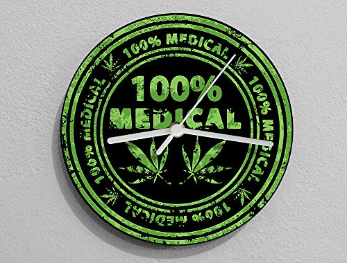 100% Medical Marijuana Wall Clock